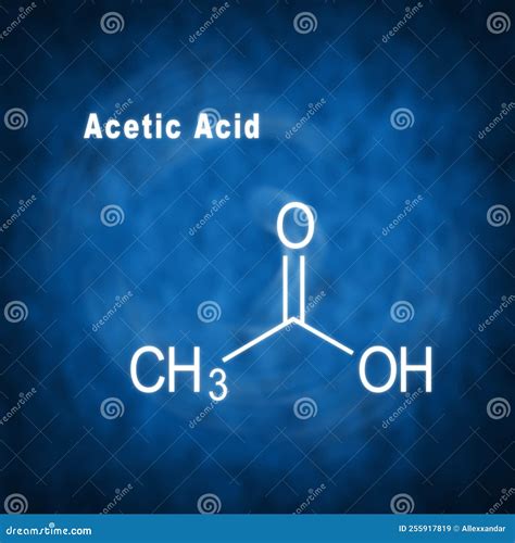 Acetic Acid Structural Chemical Formula Royalty Free Stock Photography