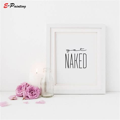 Modern Get Naked Funny Bathroom Wall Art Canvas Painting Poster WePosters Free Shipping