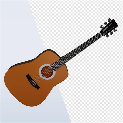 Premium PSD 3d Acoustic Guitar