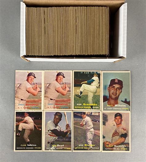 At Auction 270 1957 Topps Baseball Cards With HOFs Stars And Rookies