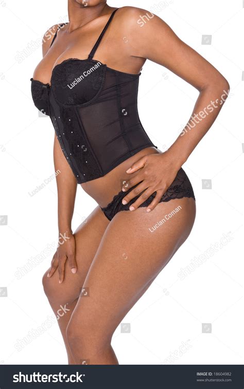 Sexy African Girl Black Lingerie Stock Photo Shutterstock