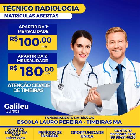 Curso Técnico Radiologia Valor - ATENÇÃO TIMBIRAS: CURSO TÉCNICO EM RADIOLOGIA – MATRÍCULA ABERTAS 2024 ...