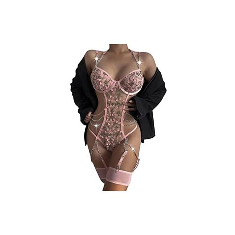 Lcpddajlspig Completino Intimo Donna Sexy Hot Curvy Babydoll Pigiama Set Camicia Da Notte Aperto