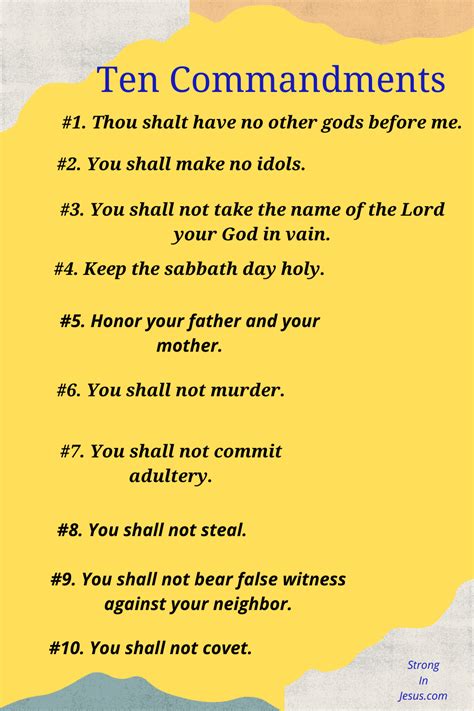 Kjv Ten Commandments Printable Printable Word Searches
