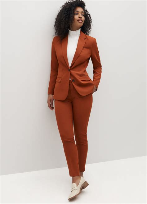 Womens Burnt Orange Blazer Suits For Weddings And Events