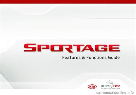 KIA SPORTAGE 2022 Features and Functions Guide (58 Pages)