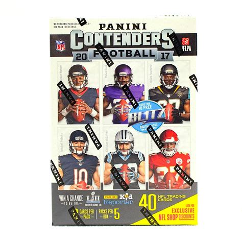 2017 Panini Contenders Football 5 Pack Blaster Box Da Card World