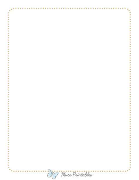 Printable Khaki Rounded Thin Dotted Line Page Border