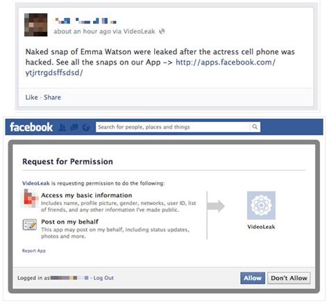 Emma Watson Naked Video Facebook Scam Entices Clicks Via Videoleak App
