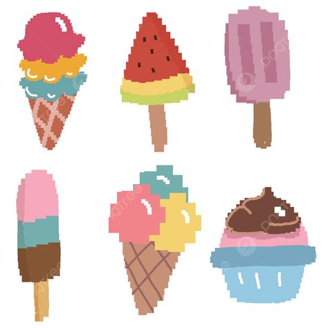 Cute Ice Cream Png Picture Cute Colorful Ice Cream Pixel Icon