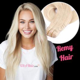 Platinum Blonde Sew In Hair Extensions Remy Hair Weaves Wefts Remy