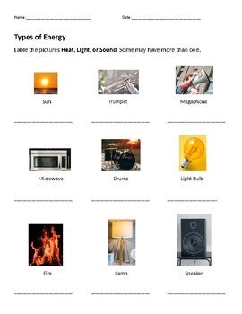 Sound Light And Heat Energy By Lucero Martinez Tpt