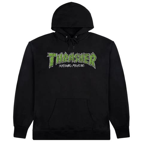 Thrasher Brick Black Hoodie