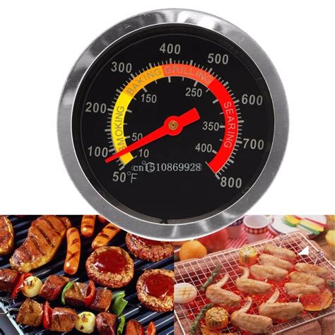 Thermometer Stainless Steel Bbq Smoker Grill Thermometer Temperature Gauge 10 400degree On