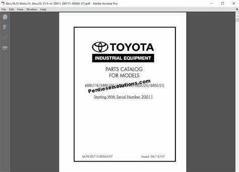 Toyota Forklift Spare Parts Catalog | Reviewmotors.co