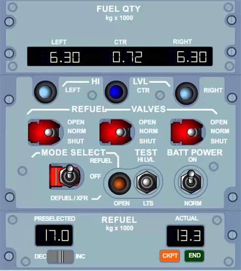 Fuel System Airbus A Refueling Control Panel Youtube