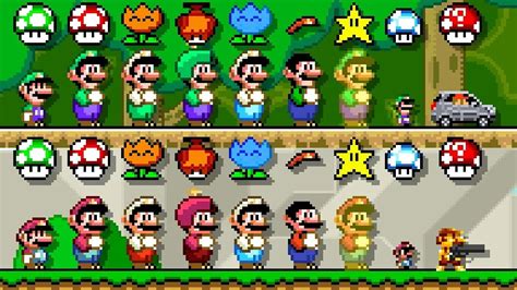 Custom Mario Maker All SMW Power Ups Mario Luigi YouTube