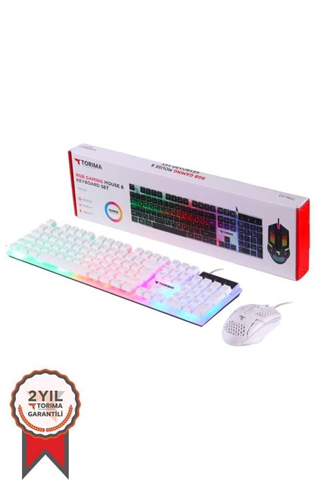 Torima Tmk Gaming Rgb I Kl Kablolu Q Klavye Ve Mouse Seti Beyaz