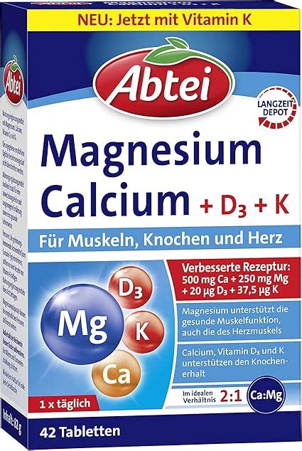 Abtei Magnesium Calcium D K Nahrungserg Nzung Mit Langzeit