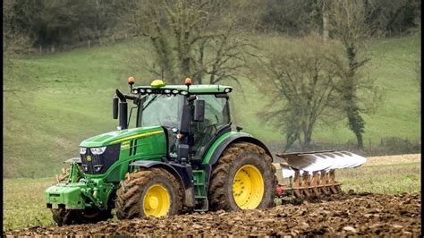 GAEC DU CHATENAY Labour 2018 Ploughing John Deere 6230R