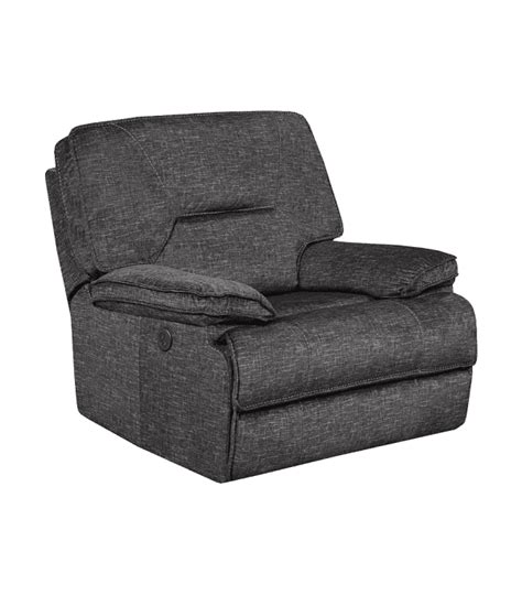 Muscat Fabric Single Seater Recliner Power Dark Grey Clik N Clik
