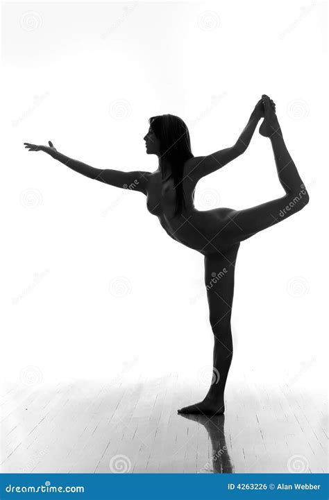 Silueta Del Nude Del Gimnasta Foto De Archivo Imagen De Atractivo Retrato 4263226