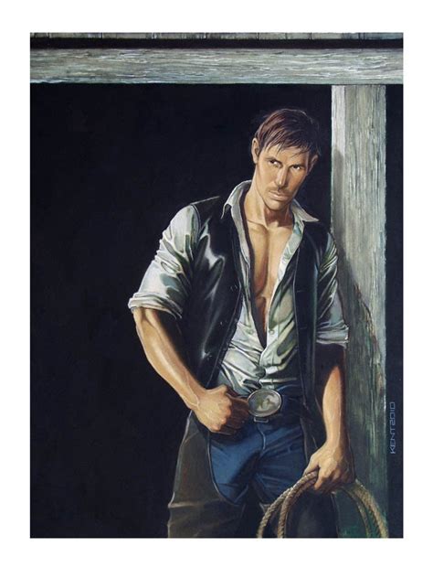 LONESOME COWBOY Male Nude Gay Erotic Men Adult Man Kent Mature Fanart Etsy