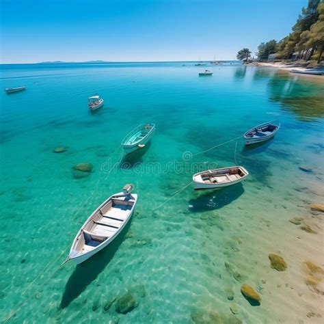 Skybound Over Sea Aerial View Of Boats In Turkey Summer Generative Ai