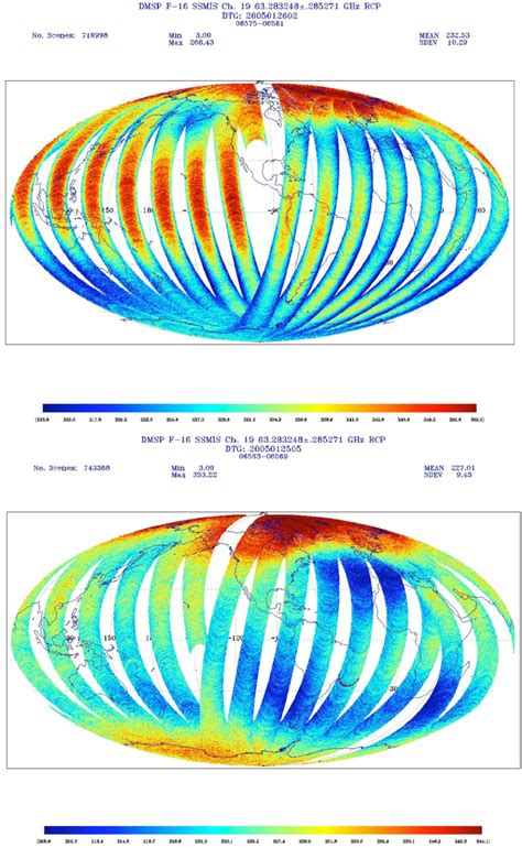 DMSP F 16 SSMIS Channel 19 SDRs From January 25 And 26 2005 A SSMIS