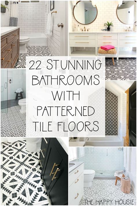 Patterned Tile Floors For Stylish Bathroom Renovation