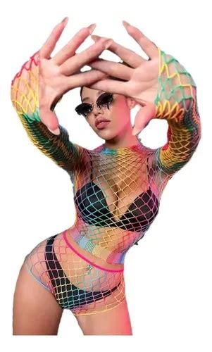 Lingerie Arrast O Conjunto Sexy Look Balada Arco Ris Mercadolivre