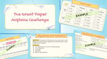 The Great Paper Airplane Challenge By Mullen S Math Magic Tpt