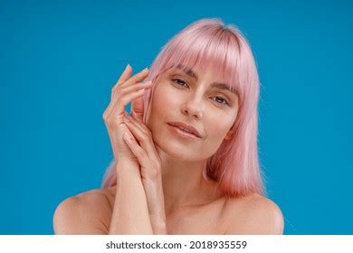 Sensual Naked Woman Pink Hair Perfect Stock Photo 2018935559 Shutterstock