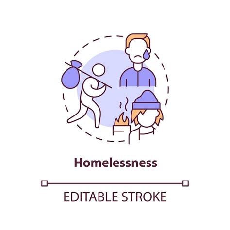 Premium Vector Homelessness Concept Icon