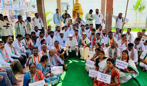 Telangana Congress Stages Protest Against Disqualification Of Rahul