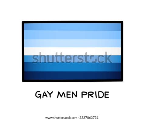Gay Men Pride Flag Colorful Logo Stock Vector Royalty Free