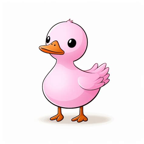 Premium Photo | Cartoon pink duck with big eyes and a pink beak ...