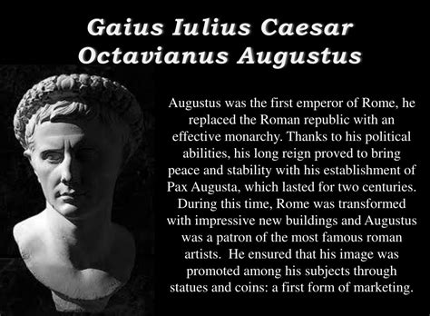 Ppt Gaius Iulius Caesar Octavianus Augustus Powerpoint Presentation