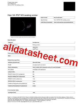 09-20-000-9918 Datasheet(PDF) - HARTING Technology Group