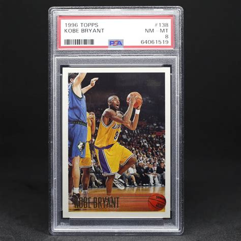 未使用 PSA 8 1996 Rookie topps 138 Kobe Bryant RC ルーキー コービー ブライアント