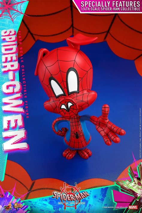 Hot Toys Spider Verse Spider Gwen Figure Includes Peter Porker