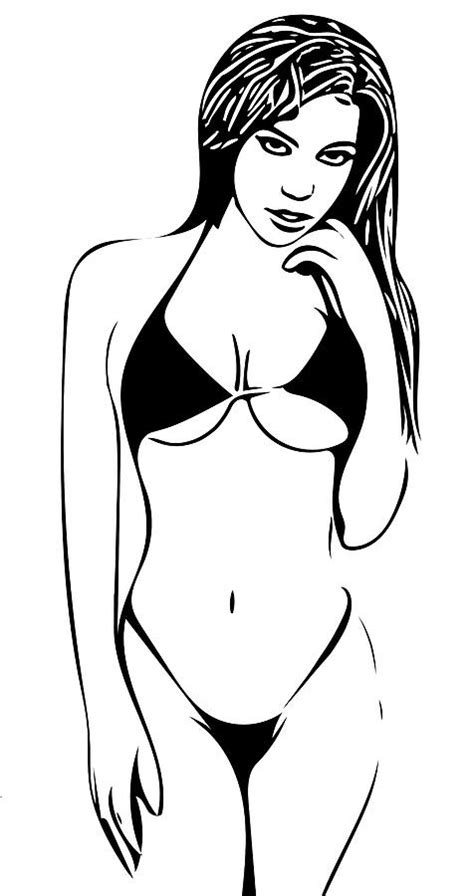 Woman Wearing Bikinii Drawing Hot Sex Picture