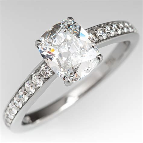 Cushion Cut Diamond Engagement Ring 0 92ct D Si1 Gia