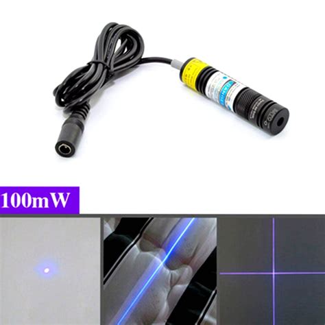 Industrial 405nm 100mw Violet Blue Laser Diode Module With K9 Lens Dot