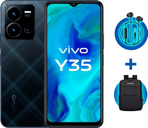 Купить Смартфон Vivo Y35 4 ГБ/128 ГБ черный + подарок в кредит в Алматы ...