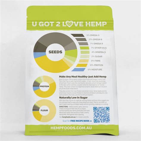 Organic Hulled Hemp Seeds 1kg