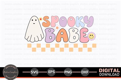 Spooky Babe Retro Halloween Svg Graphic By Moslem Graphics Creative Fabrica