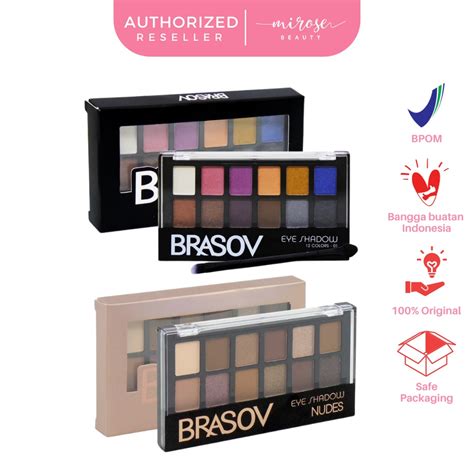Jual BRASOV Eye Shadow Palette Colors Eyeshadow Perona Mata Shimmer Matte Nude