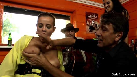 Huge Tits Babe Rides Huge Dick In Public