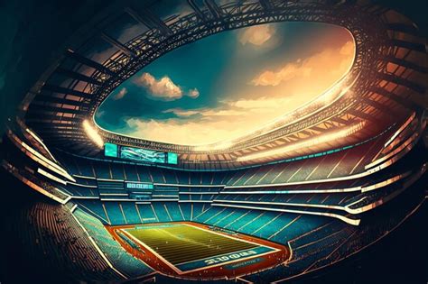 Premium Ai Image A Stadium With A Stadium With A Stadium With A